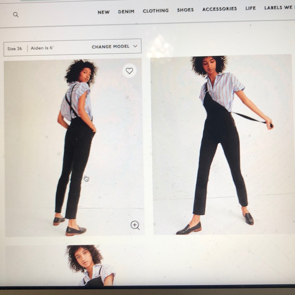 Madewell xs skinny overalls black wash